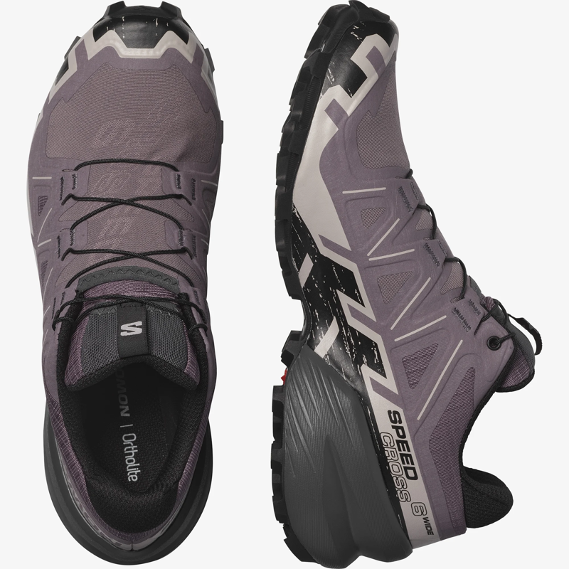 Salomon Speedcross 6 Women's Moonscape/Black - WIDE-4